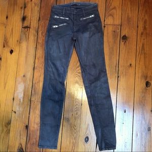 J Brand gray blue zipper skinny jeans size 25